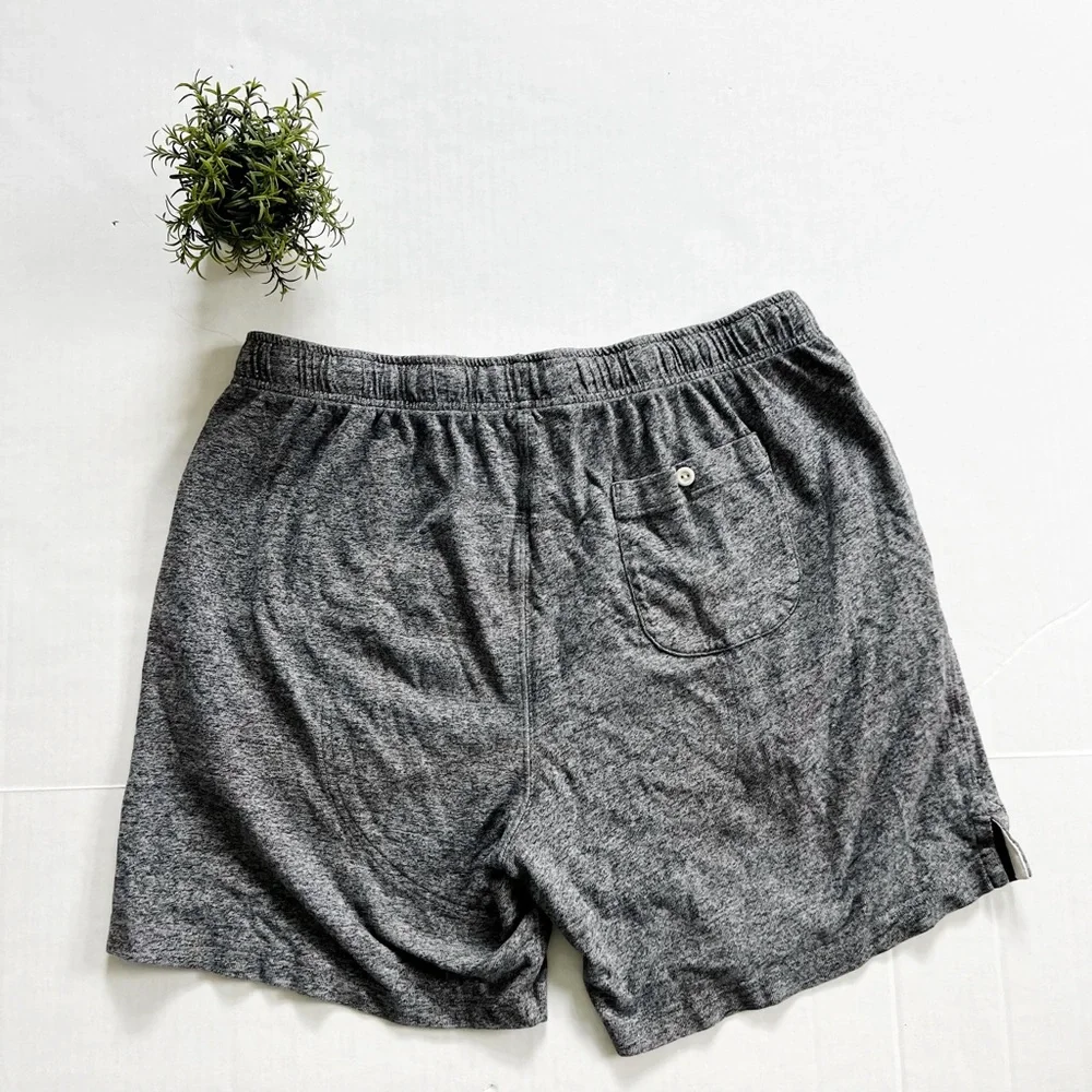 J. Crew Mens Elastic Waist Lounge Shorts in Gray